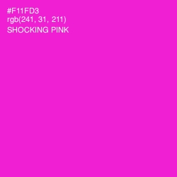 #F11FD3 - Shocking Pink Color Image