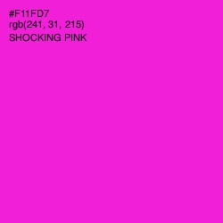 #F11FD7 - Shocking Pink Color Image