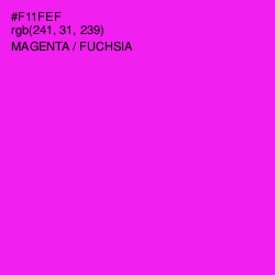 #F11FEF - Magenta / Fuchsia Color Image