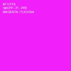#F11FF9 - Magenta / Fuchsia Color Image
