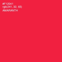 #F12041 - Amaranth Color Image