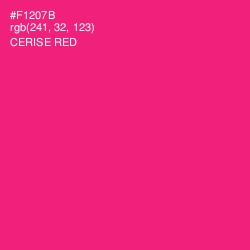 #F1207B - Cerise Red Color Image