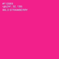 #F1208B - Wild Strawberry Color Image