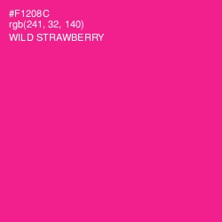 #F1208C - Wild Strawberry Color Image