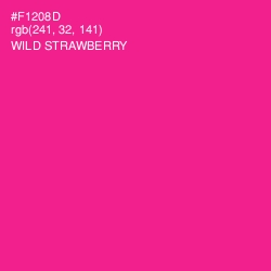 #F1208D - Wild Strawberry Color Image