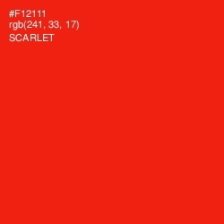 #F12111 - Scarlet Color Image