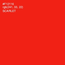 #F12116 - Scarlet Color Image