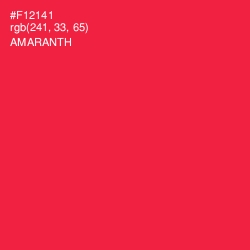 #F12141 - Amaranth Color Image