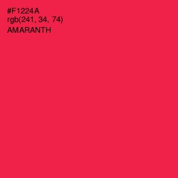 #F1224A - Amaranth Color Image