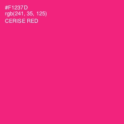 #F1237D - Cerise Red Color Image