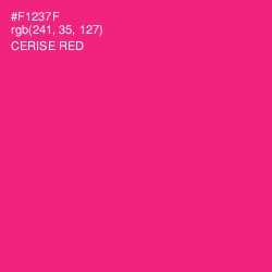 #F1237F - Cerise Red Color Image