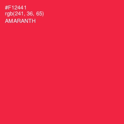 #F12441 - Amaranth Color Image