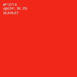 #F12719 - Scarlet Color Image