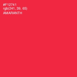 #F12741 - Amaranth Color Image