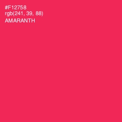 #F12758 - Amaranth Color Image