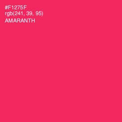 #F1275F - Amaranth Color Image