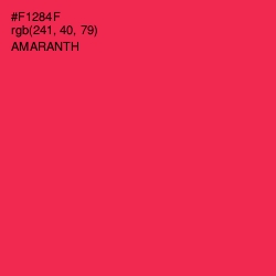 #F1284F - Amaranth Color Image