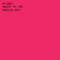 #F12867 - Radical Red Color Image