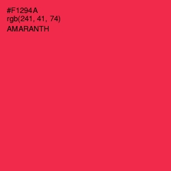 #F1294A - Amaranth Color Image