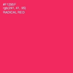 #F1295F - Radical Red Color Image