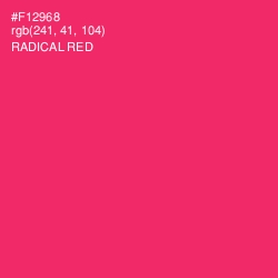 #F12968 - Radical Red Color Image