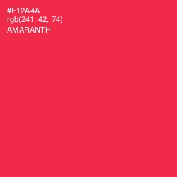 #F12A4A - Amaranth Color Image