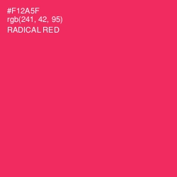 #F12A5F - Radical Red Color Image