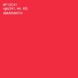 #F12C41 - Amaranth Color Image