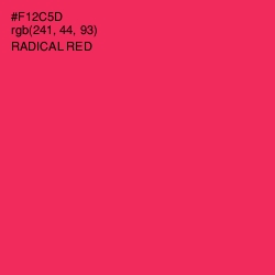 #F12C5D - Radical Red Color Image