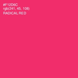 #F12D6C - Radical Red Color Image