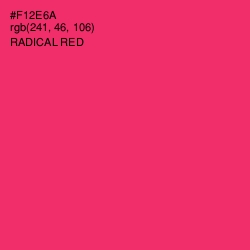 #F12E6A - Radical Red Color Image