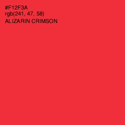 #F12F3A - Alizarin Crimson Color Image