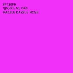 #F130F9 - Razzle Dazzle Rose Color Image