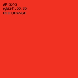 #F13223 - Red Orange Color Image