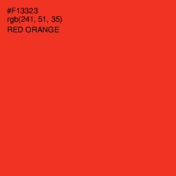 #F13323 - Red Orange Color Image