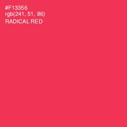 #F13356 - Radical Red Color Image