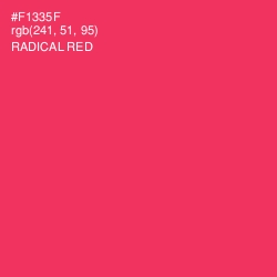 #F1335F - Radical Red Color Image