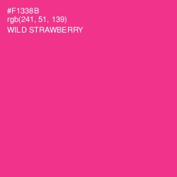 #F1338B - Wild Strawberry Color Image