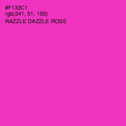 #F133C1 - Razzle Dazzle Rose Color Image