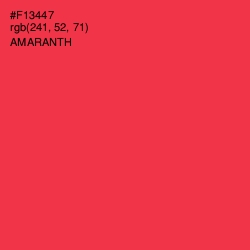 #F13447 - Amaranth Color Image