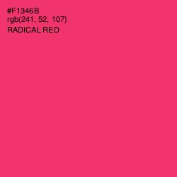 #F1346B - Radical Red Color Image
