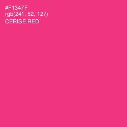 #F1347F - Cerise Red Color Image