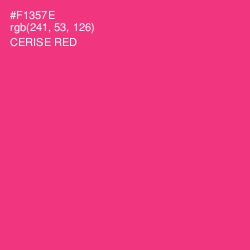 #F1357E - Cerise Red Color Image