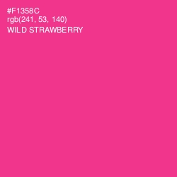 #F1358C - Wild Strawberry Color Image