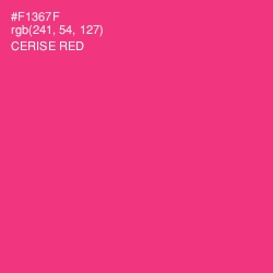 #F1367F - Cerise Red Color Image