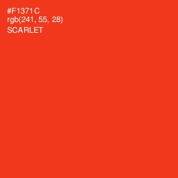 #F1371C - Scarlet Color Image