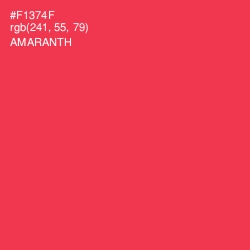 #F1374F - Amaranth Color Image