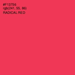 #F13756 - Radical Red Color Image