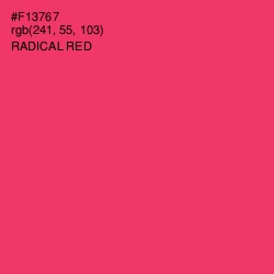 #F13767 - Radical Red Color Image