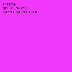 #F137F9 - Razzle Dazzle Rose Color Image